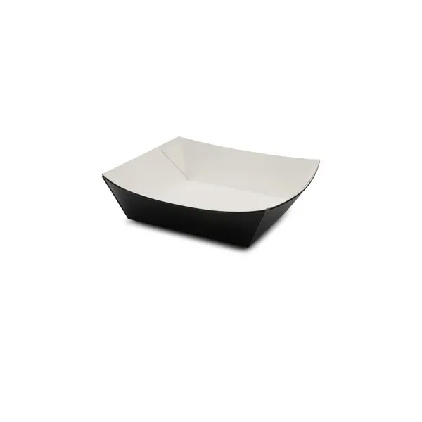 110x110mm Biopak Kraft Burger Tray Black