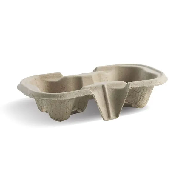 2 Cup Biopak Paper Pulp Cup Carrier