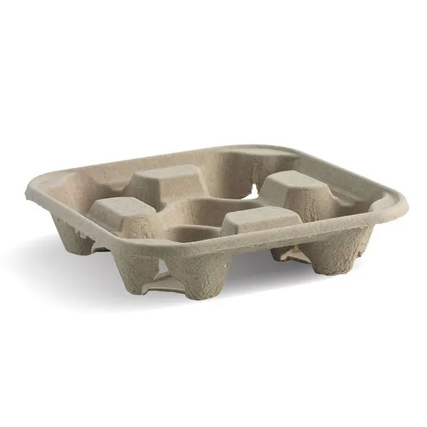 4 Cup Biopak Paper Pulp Cup Carrier