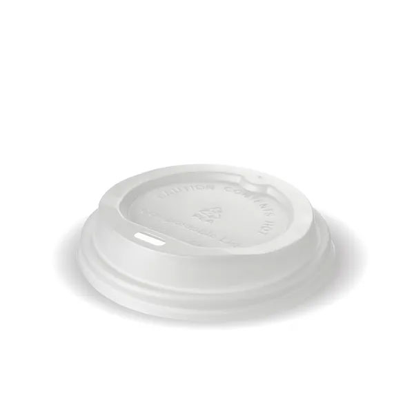Biopak Pla Lid For 6/8oz Hot Cup White