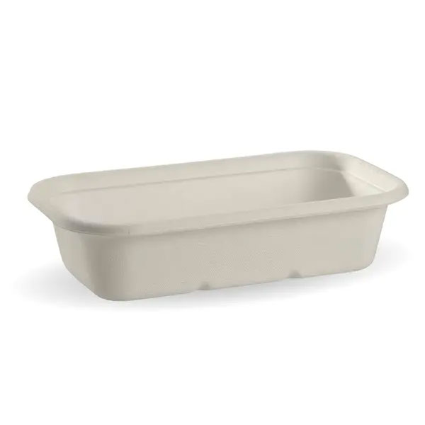 1000ml Biopak Bagasse Container White