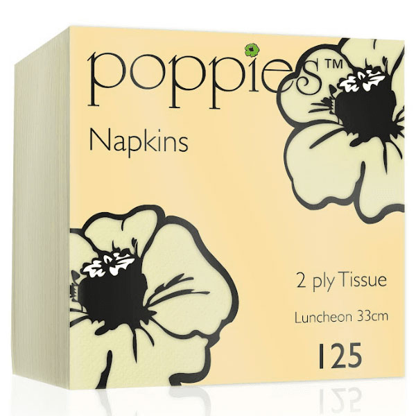 32cm 2 Ply 8 Fold Napkin Buttermilk