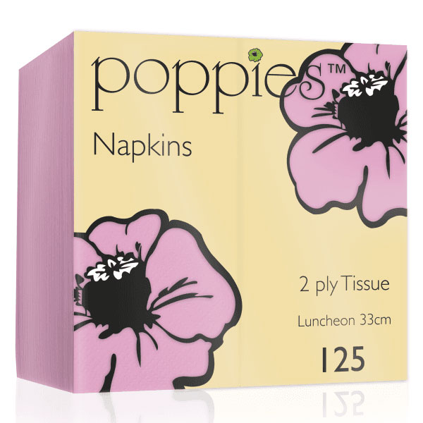 32cm 2 Ply Napkin Pink