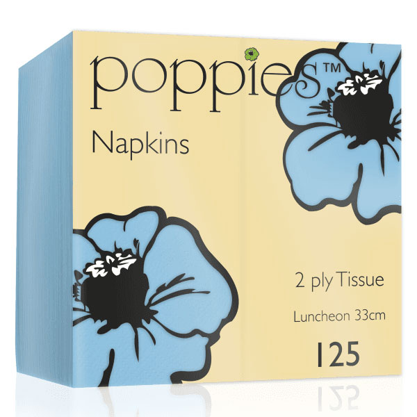 32cm 2 Ply Napkin Baby Blue