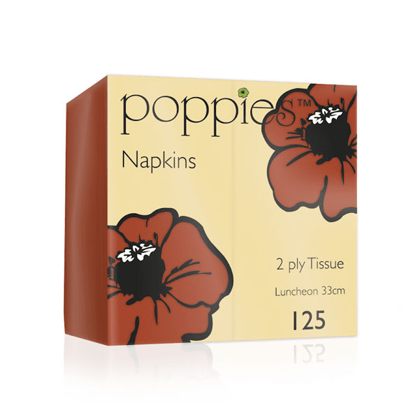 32cm 2 Ply 8 Fold Napkin Terracotta