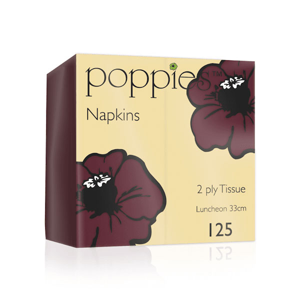 32cm 2 Ply Napkin Bordeaux
