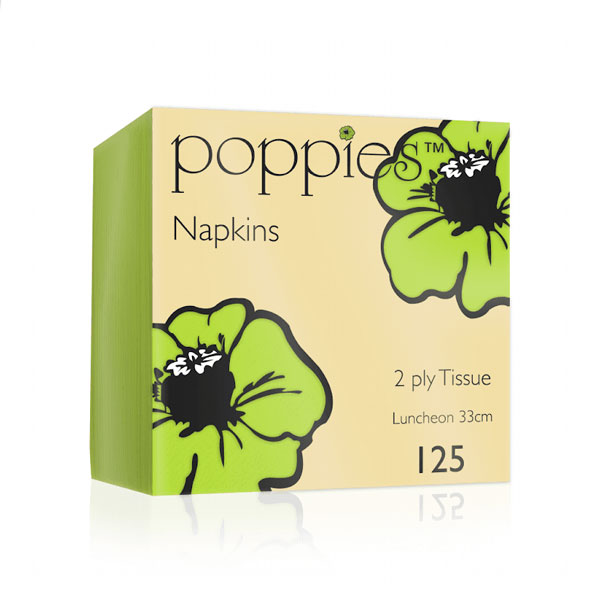 32cm 2 Ply Napkin Lime Green