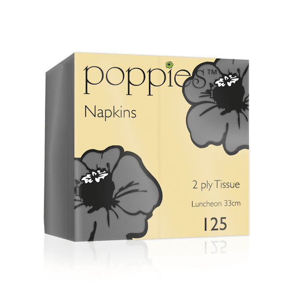 32cm 2 Ply Napkin Grey