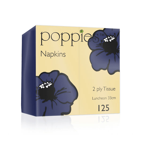 32cm 2 Ply Napkin Navy Blue