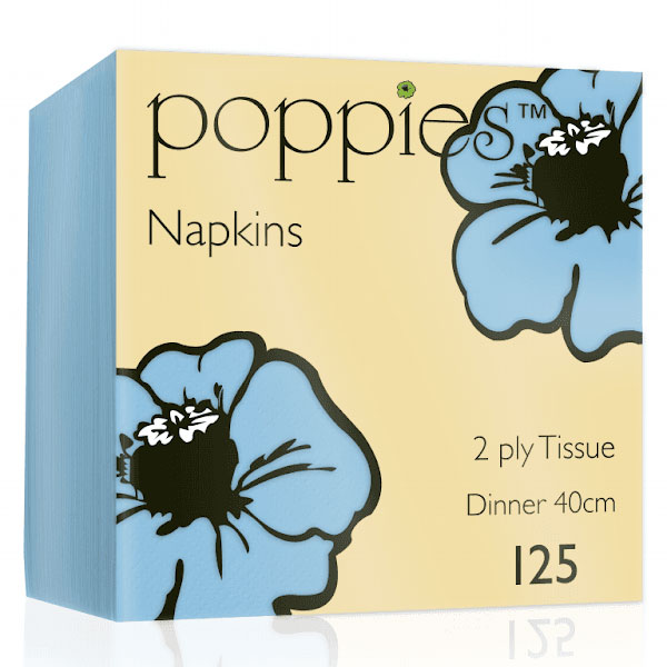 40cm 2 Ply Napkin Baby Blue