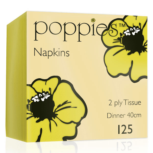 40cm 2 Ply Napkin Yellow