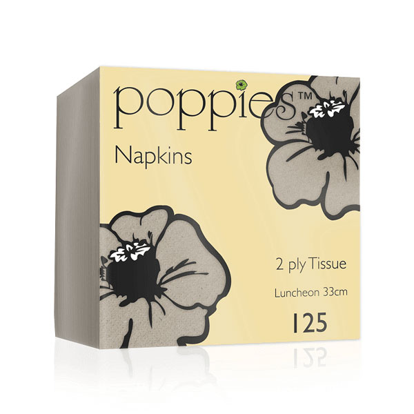 32cm 2 Ply 4 Fold Napkin Kraft