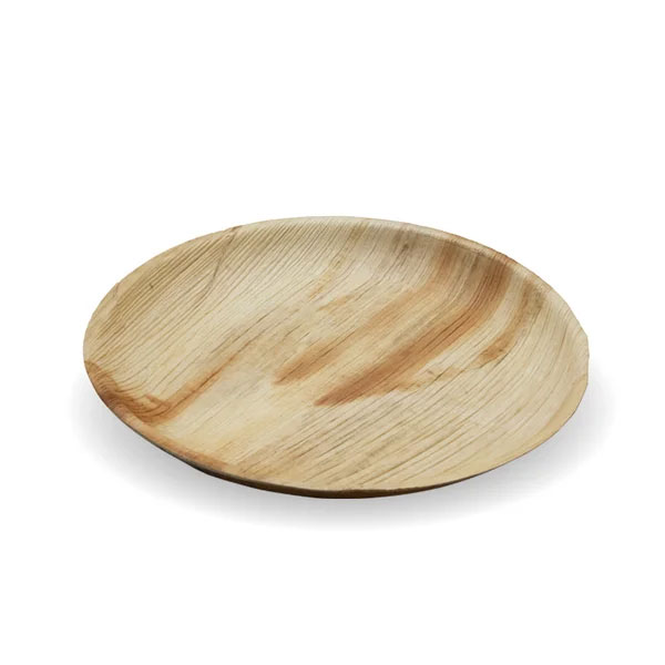 25cm Biopak Palm Leaf Round Plate Natural