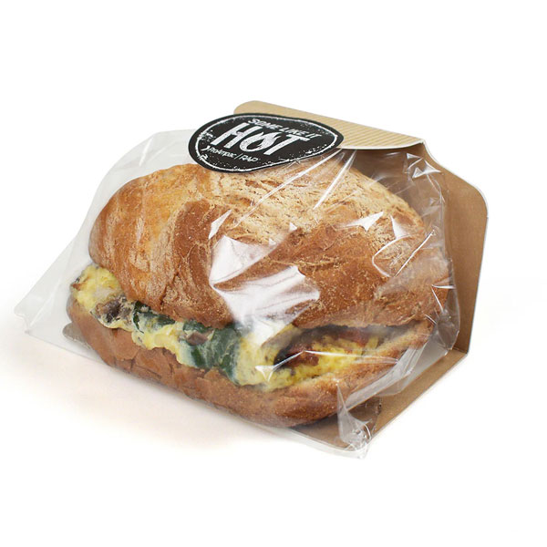 8x9&quot; Kraft Hot Sandwich Roll Bag With Film
