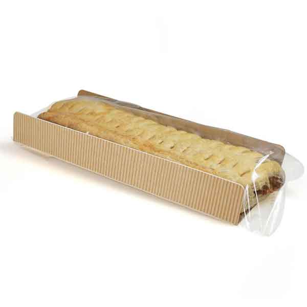8&quot; Kraft Hot Pastry Roll Tray With Film