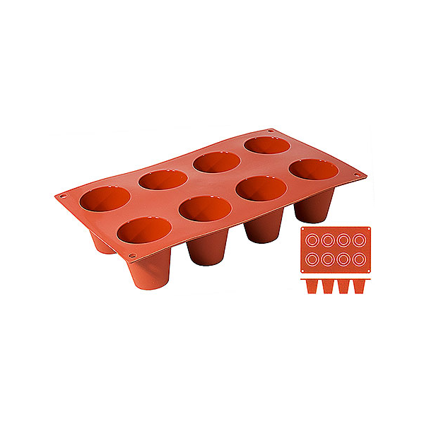 30x17.5cm 8-Cavity Silicone Dariole Mould