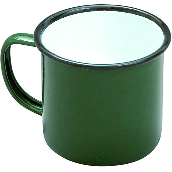 10oz Falcon Enamelware Mug Green