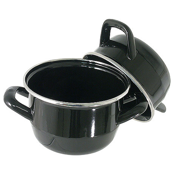 3.5l Mussel Pot Enamel Black