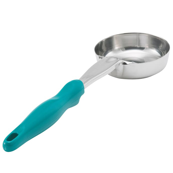 6oz Vollrath Solid Spoodle Teal Handle