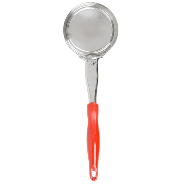 8oz Vollrath Solid Spoodle Orange Handle