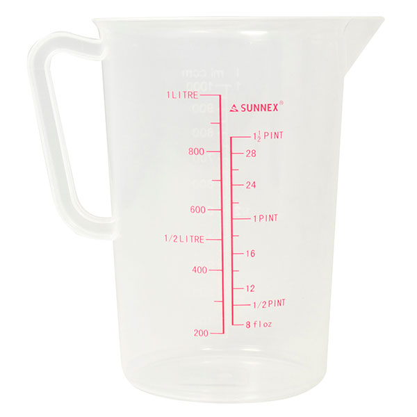 1l Polypropylene Measuring Jug 100ml Grads