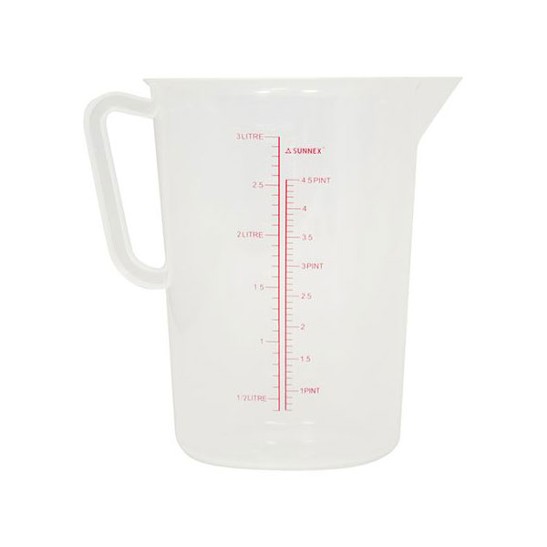 3l Polypropylene Measuring Jug 100ml Grads