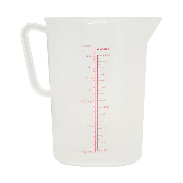5l Polypropylene Measuring Jug 100ml Grads