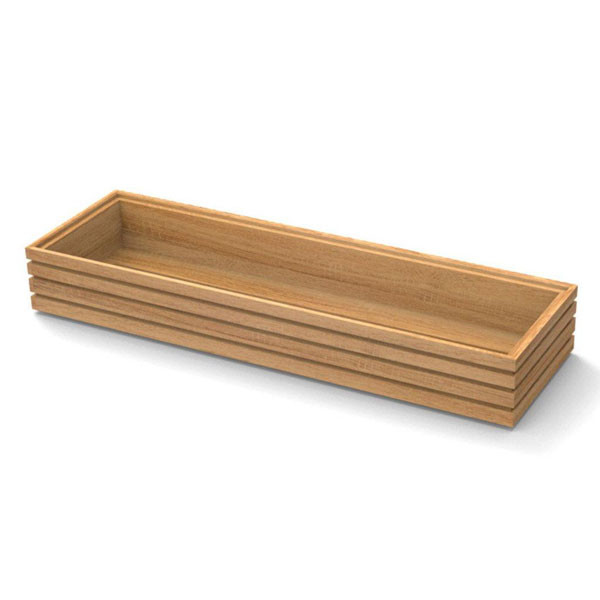 530x162x75mm 2/4 Gn Flow Rustic Tray Oak