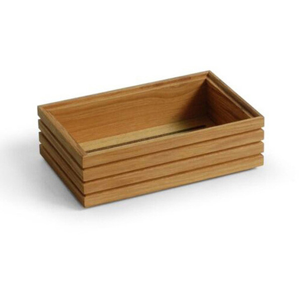 265x162.5x75mm 1/4 Gn Flow Rustic Tray Oak