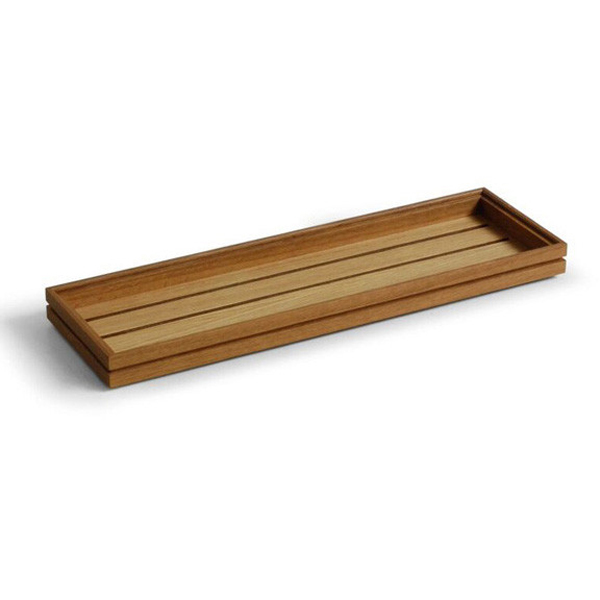 530x162.5x40mm 2/4 Gn Flow Rustic Tray Oak