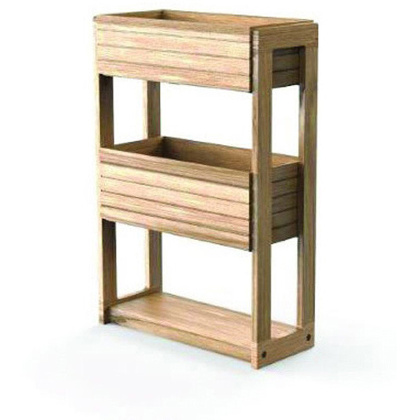 265x250x160mm Flow Half Trough Tray Oak