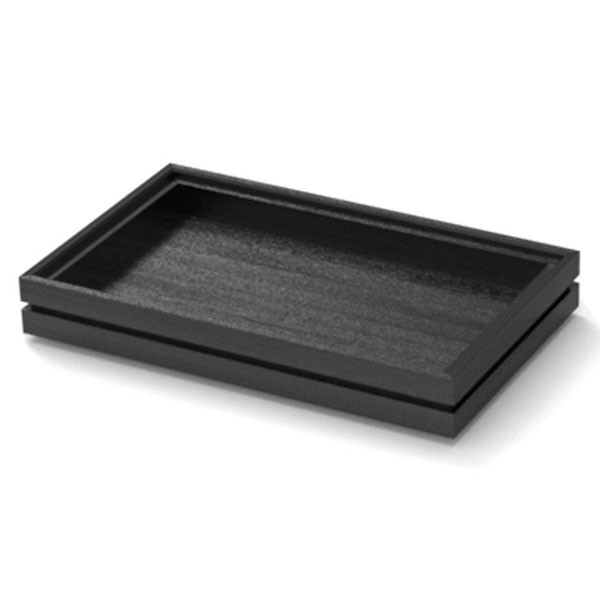 265x162x40mm 1/4 Gn Flow Tray Black