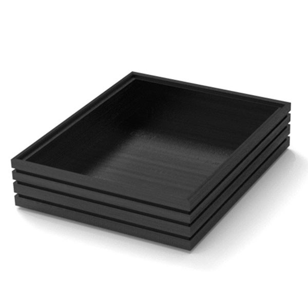 325x265x75mm 1/2 Gn Flow Tray Black