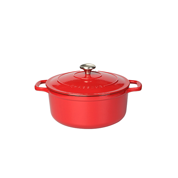 12cm Chasseur Round Casserole Chilli Red