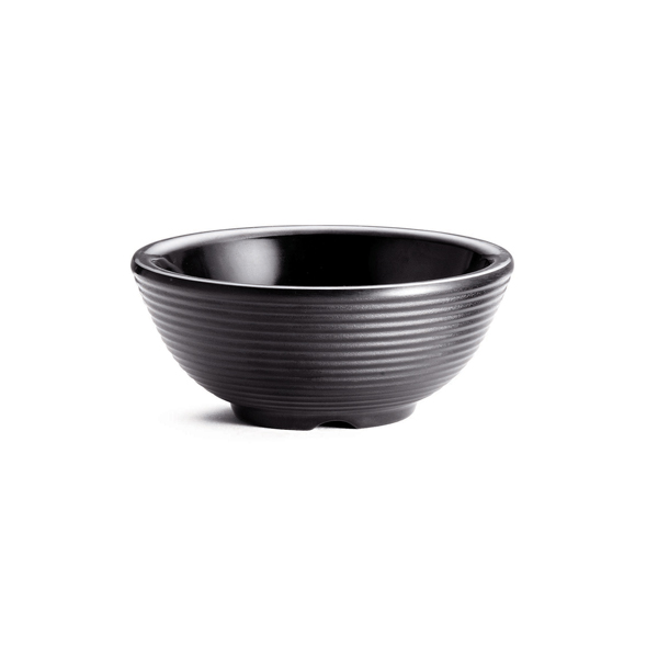 3oz Melamine Ribbed Ramekin Black