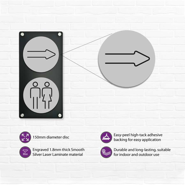 150mm Arrow Direction Symbol S/A