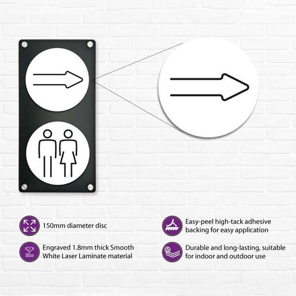 150mm Arrow Direction Symbol S/A