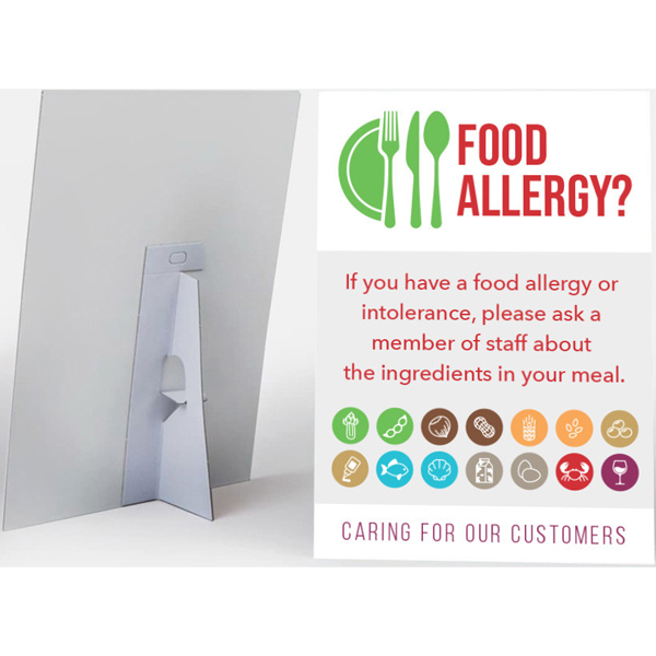 A4 Food Allergy Counter Stand & Wall